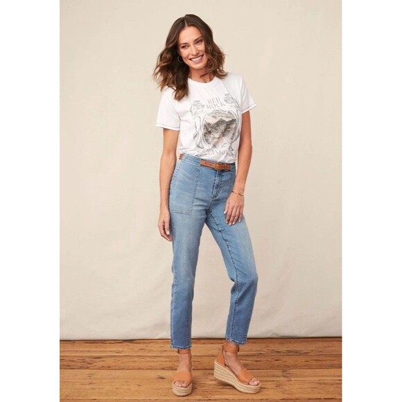 Matilda Jane Good Hart Keystone Tapered Leg Pull-On Denim Jeans Size Small NWT’s